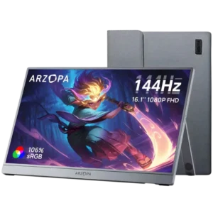Opiniones ❤️2026❤️ Arzopa Z1FC 16,1' FHD IPS 144Hz HDR Gris Monitor Portátil con funda de transporte