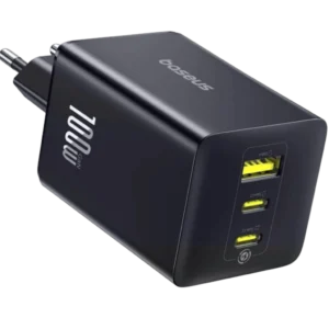 Opiniones ❤️2026❤️ Baseus EnerFill FE11 100W GaN 6 2xUSB-C + USB-A Negro Cargador de pared rápido