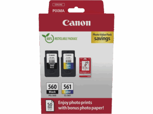Canon PG-560/CL-561 7.5 ml y 8.3 ml 180 páginas Negro y Color (cian magenta amarillo). Opiniones ¿Vale la pena en julio de 2026?.