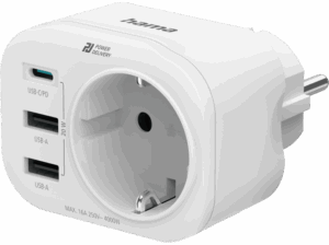 Opiniones en julio de 2026 Hama 00223342 4 entradas 1 USB – C 2 USB -A 1 Contacto conexión a tierra 20 W Blanco