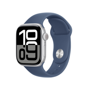Opiniones ❤️2026❤️ Apple Watch Series 10 (2024) GPS + Cellular 42 mm Gesto de doble toque Caja de aluminio plata Correa deportiva Azul denim Talla S/M