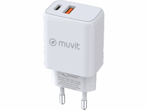 Muvit MCACC0037 1 USB QC 3.0 18W + 1 Tipo C PD 25W Universal  Blanco. Opiniones ¿Vale la pena en julio de 2026?.