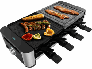 Cecotec Raclette Cheese&Grill 16000 Inox Mixgrill 1400 W 8 sartenes antiadherentes 2 placas Termostato regulable Grey. Opiniones ¿Vale la pena en julio de 2026?.
