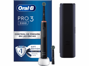 Oral-B Pro 3 3500 Estuche de viaje Sensor de presión 2 Cabezales Negro. Opiniones ¿Vale la pena en julio de 2026?.
