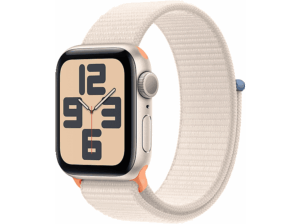 APPLE Watch SE (2023) GPS 40 mm Caja de aluminio blanco estrella Vidrio delantero Ion-X Correa Sport Loop blanco estrella. Opiniones ¿Vale la pena en julio de 2026?.