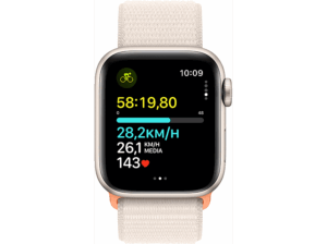 APPLE Watch SE (2023) GPS 40 mm Vidrio delantero Ion-X Caja de aluminio blanco estrella Correa Sport Loop blanco estrella. Opiniones ¿Vale la pena en julio de 2026?.