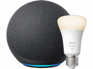 Pack de Echo (4ª Gen) Altavoz inteligente con Alexa,Color Antracita + Bombilla Philips Hue LED E27 Luz Blanca. Opiniones ¿Vale la pena en julio de 2026?.