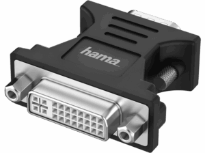 Hama 00200341 De conector VGA a enchufe DVI Negro