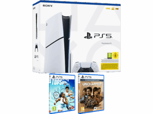 Sony PlayStation 5 Slim Standard 1 TB SSD 1 mando + 2 Juegos (Uncharted: Colección Legado de los Ladrones + TopSpin 2K25). Opiniones ¿Vale la pena en julio de 2026?.