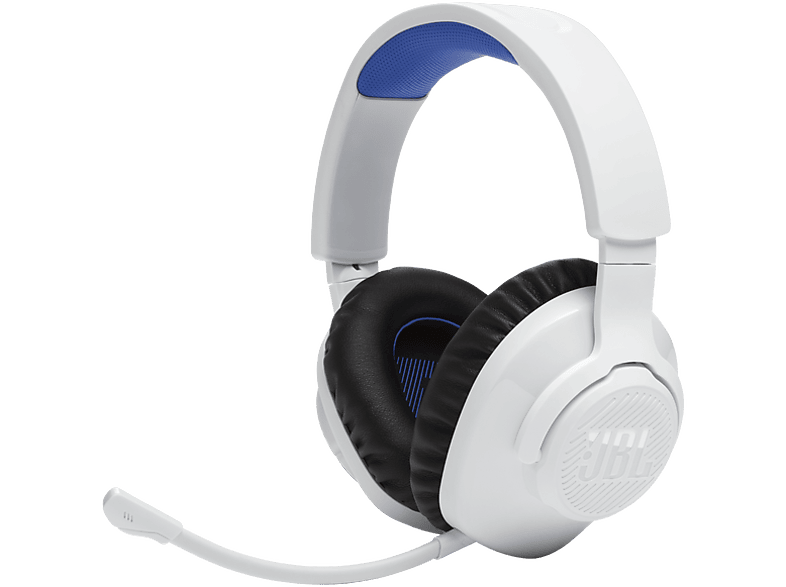 JBL Quantum 360P Console Wireless Para PlayStation Inalámbrico Cancelación Activa de Ruido Micrófono Blanco y Azul