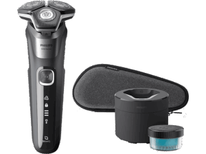 Opiniones ❤️2026❤️ Philips  S5000 S5887/50 Afeitadora eléctrica Seco y mojado Sensor barba Funda de viaje  Cortapatillas Gris ceniza