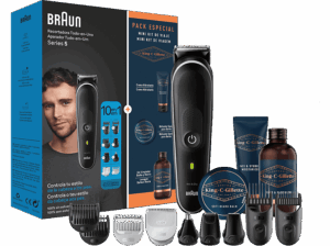 Braun Series 5 MGK5440 + Pack King C.Gillette Autonomía 100 minutos 9 Accesorios de corte. Opiniones ¿Vale la pena en julio de 2026?.