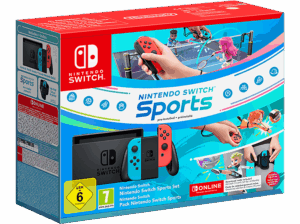Nintendo Switch 6.2″ Joy-Con Azul y Rojo Neón + Juego Nintendo Switch Sports (preinstalado) + Cinta de la pierna + 12 meses NSO. Opiniones ¿Vale la pena en julio de 2026?.