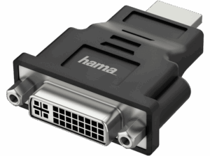 Hama 00200339 De conector HDMI a enchufe DVI-D Transmisión 4K Ultra HD Negro