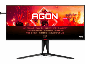 AOC AG405UXC 40 » QHD 1 ms 144 Hz x2 HDMI x1 HDCP x1 DisplayPort x4 USB x1 Salida de auriculares Negro. Opiniones ¿Vale la pena en julio de 2026?.