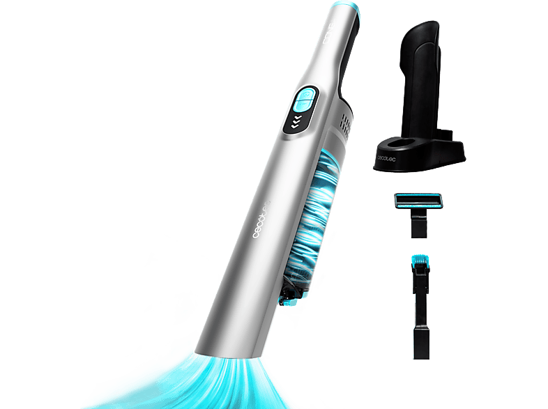 Cecotec Conga Rockstar Micro Essential 90 W Ultraligero 13 kPa 40 min 2 modos Accesorio 2en1 Tapicería Autocarga Silver