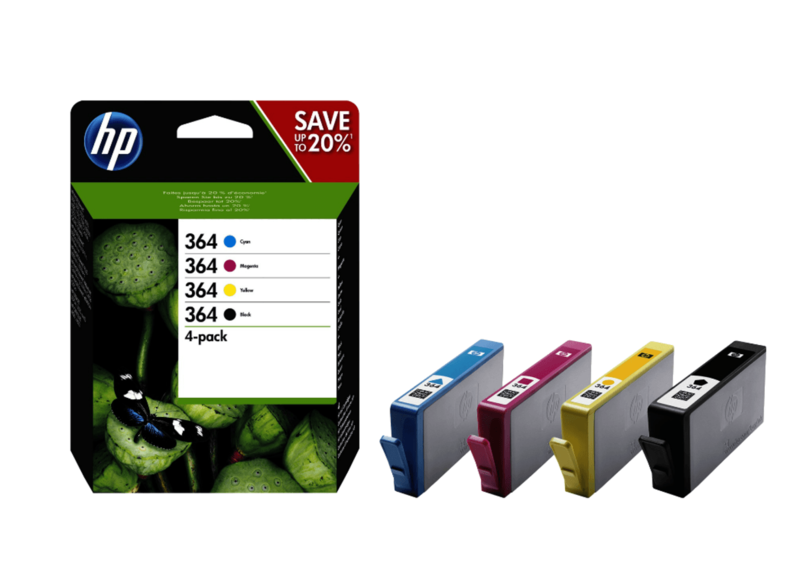 HP 364 Combo 4 Pack Negro/Cian/Magenta/Amarillo N9J73AE