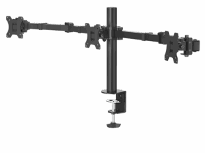 Opiniones en julio de 2026 Hama Holder Para 3 monitores De 13″ a 27″ VESA Inclinación +25°/-25° Giro 180° hasta 7kg Altura ajustable Negro