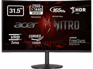Acer Nitro XZ322QUS 31.5″ LED WQHD Curvo 8 ms 165 Hz 2 x HDMI(2.0) + 2 x DP(1.2) + 2 x Altavoces 3W FreeSync Premium Negro. Opiniones ¿Vale la pena en julio de 2026?.
