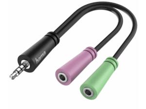 Hama 00200352 De conector jack 3.5 mm a 2x enchufes jack 3.5 mm 0,15 m Multicolor