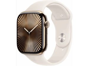 Apple Watch Series 10 (2024) GPS + Cellular 46 mm Gesto de doble toque Caja de titanio Oro Correa deportiva Blanco estrella Talla M/L. Opiniones ¿Vale la pena en julio de 2026?.