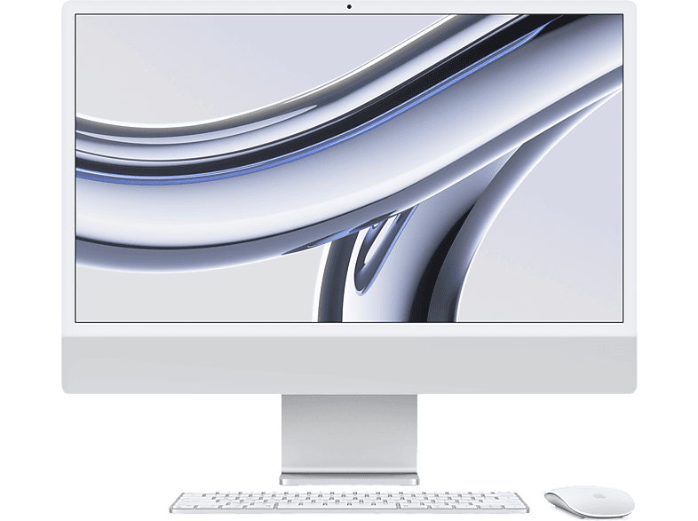 Apple iMac (2023) MQR93Y/A 24 Retina 4.5K Chip M3 CPU de 8 núcleos GPU de 8 núcleos 24GB de RAM 512GB de SSD Gigabit Ethernet Plata