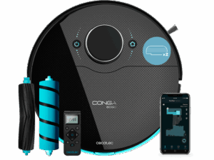 Opiniones en julio de 2026 Cecotec Conga 8090 Ultra X Láser  10000 Pa 4 en 1 3 Niveles de potencia 240 min Mascotas Mando Wi-Fi Negro