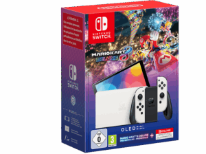 Nintendo Switch OLED 7″ Joy-Con 64 GB Blanco + Juego Mario Kart 8 Deluxe (preinstalado) + 12 meses NSO. Opiniones ¿Vale la pena en julio de 2026?.