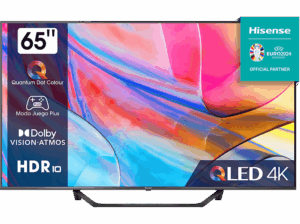 Hisense 65A7KQ Smart TV UHD 4K Quantum Dot Colour Dolby Vision Dolby Atmos Modo juego plus AirPlay Control por voz. Opiniones ¿Vale la pena en julio de 2026?.