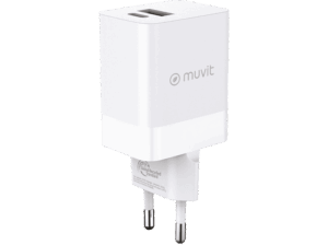 Opiniones en julio de 2026 Muvit MCACC0022 Universal USB 12W+1 Tipo C PD 45W 50/60Hz Blanco