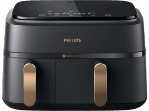 Philips Airfryer NA352/00 Doble cesta 6 L y 3 L 2.750 W Tecnología Exclusiva RApidAir Negro y dorado. Opiniones ¿Vale la pena en julio de 2026?.