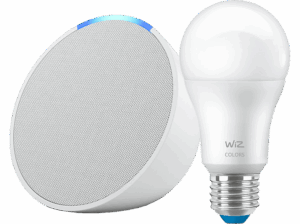 Amazon Echo Pop + Bombilla Wiz Bluetooth con Alexa de Sonido Potente y Compacto Blanco. Opiniones ¿Vale la pena en julio de 2026?.