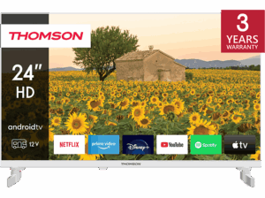 Thomson 24HA2S13C HD ARM CA55 Quad core Adaptador 12 V Android TV Blanco. Opiniones ¿Vale la pena en julio de 2026?.