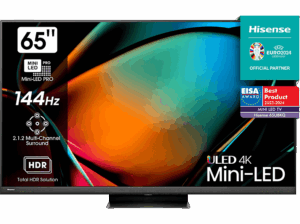 Opiniones en julio de 2026 Hisense 65U8KQ Smart TV UHD 4K Mini-Led PRO 2.1.2 Sonido multicanal Modo juego 144Hz Dolby Vision IQ & Atmos Hi-View Engine