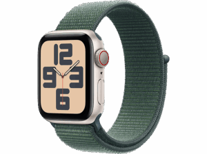 Apple Watch SE (2024) GPS + Cellular 44 mm Caja de aluminio Blanco estrella Vidrio delantero Ion-X Correa Loop deportiva Verde lago. Opiniones ¿Vale la pena en julio de 2026?.