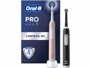 Oral-B Pro Series 1 Pack Doble Tecnología 3D Sensor de presión Negro y rosa. Opiniones ¿Vale la pena en julio de 2026?.