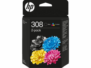 HP Paquete de 2 Cartuchos de Tinta Original HP 308 Planet Partners Certificación UL ECOLOGO®  Negro y Tricolor. Opiniones ¿Vale la pena en julio de 2026?.