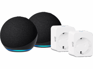 Amazon Echo Dot (5. Gen 2022) + Plug Wiz Pack 2 Echo Dot + 2 Enchufes Inteligentes WiZ Controlador de Hogar Negro. Opiniones ¿Vale la pena en julio de 2026?.