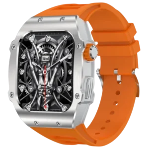 Opiniones ❤️2026❤️ LEMFO AK55 Plata con Correa de Silicona Naranja Reloj inteligente