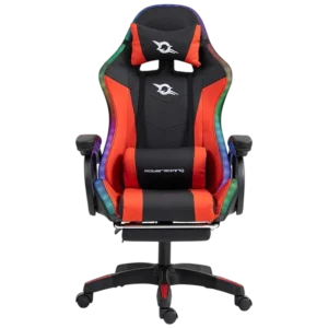 PowerGaming LED RGB Silla 7 puntos Masaje Reposapiés Negro+Rojo. Opiniones ¿Vale la pena en julio de 2026?.